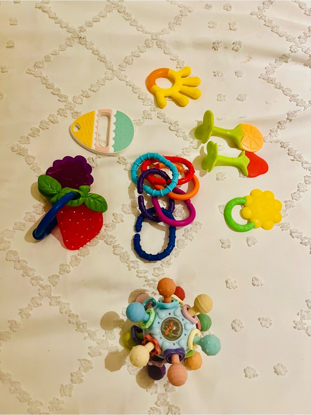 Colorful Baby Teething & Rattle Toy Set - Multicolor